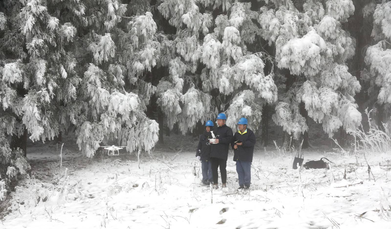 雪山上的巡线人